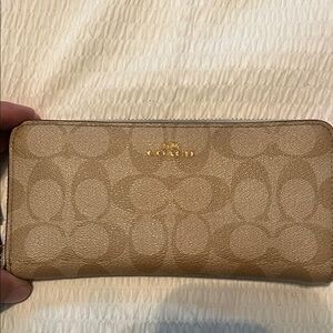 Coach Beige Signature Wallet